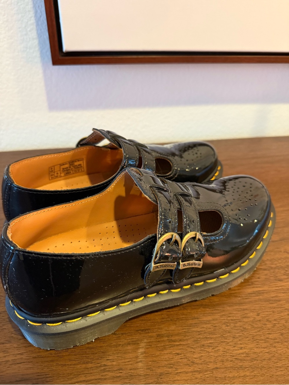 Dr. Martens Black Patent Double-Buckle Mary Jane Flats - Picture 4 of 5